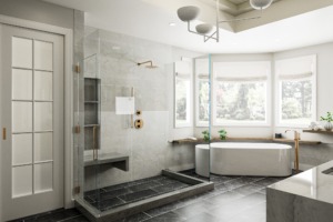 Bathroom rendering 3D architectural rendering of bathroom