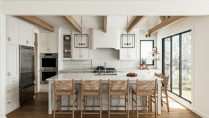 Kitchen Rendering 3D photorealistic rendering of a kitchen remodel in Wake Forest, NC.